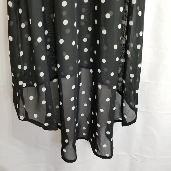 Acx active polka dot polyester sheer beach cover up. Size large - Picture 7 of 7